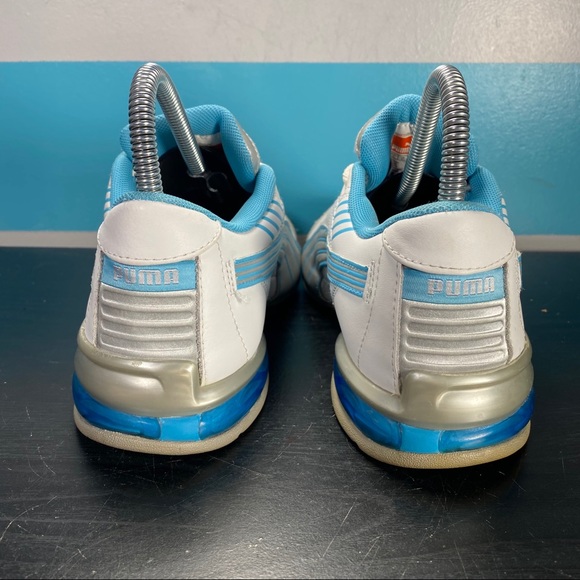 Puma white and blue running shoes - Picture 4 of 8